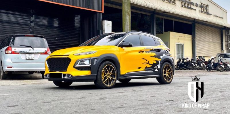 Decal Tem Ghép Vàng Đen Hyundai