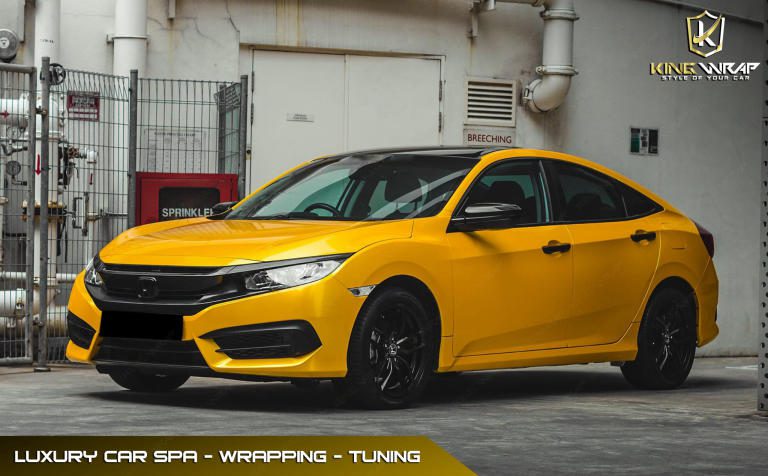 Dán đổi màu vàng Honda Civic