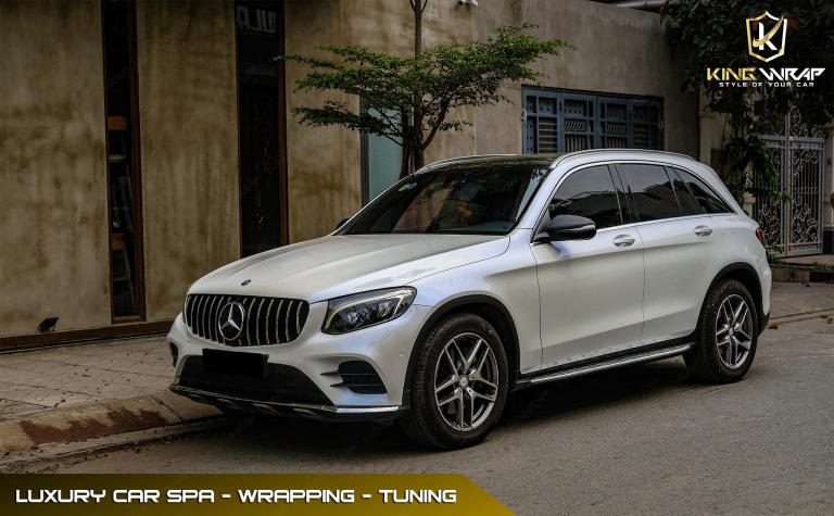Mercedes GLC300 dán decal đổi màu oto Trắng ngọc trai