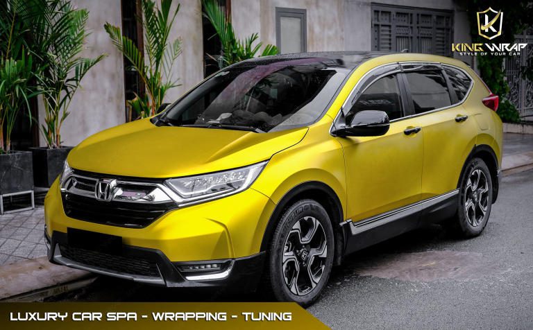 Dán đổi màu vàng Ô Tô Honda CRV