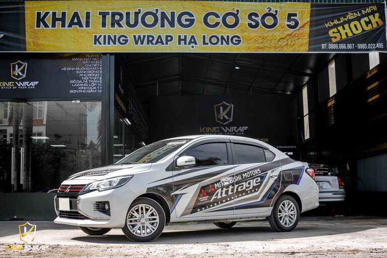 Dán tem xe oto đẹp Mitsubishi Attrage