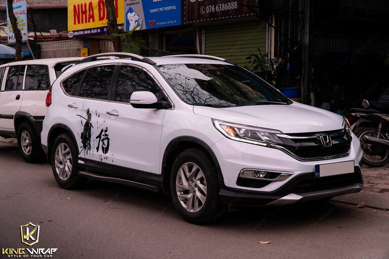 Dán đổi màu trắng Honda CRV