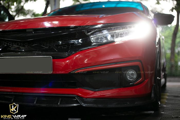 Dán decal đổi màu Civic trắng sang đỏ CG13 Cardinal Red TeckWrap