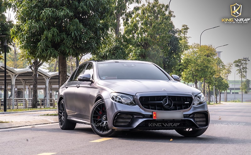 Dán Đổi Màu Ô Tô Mercedes Xám Mờ