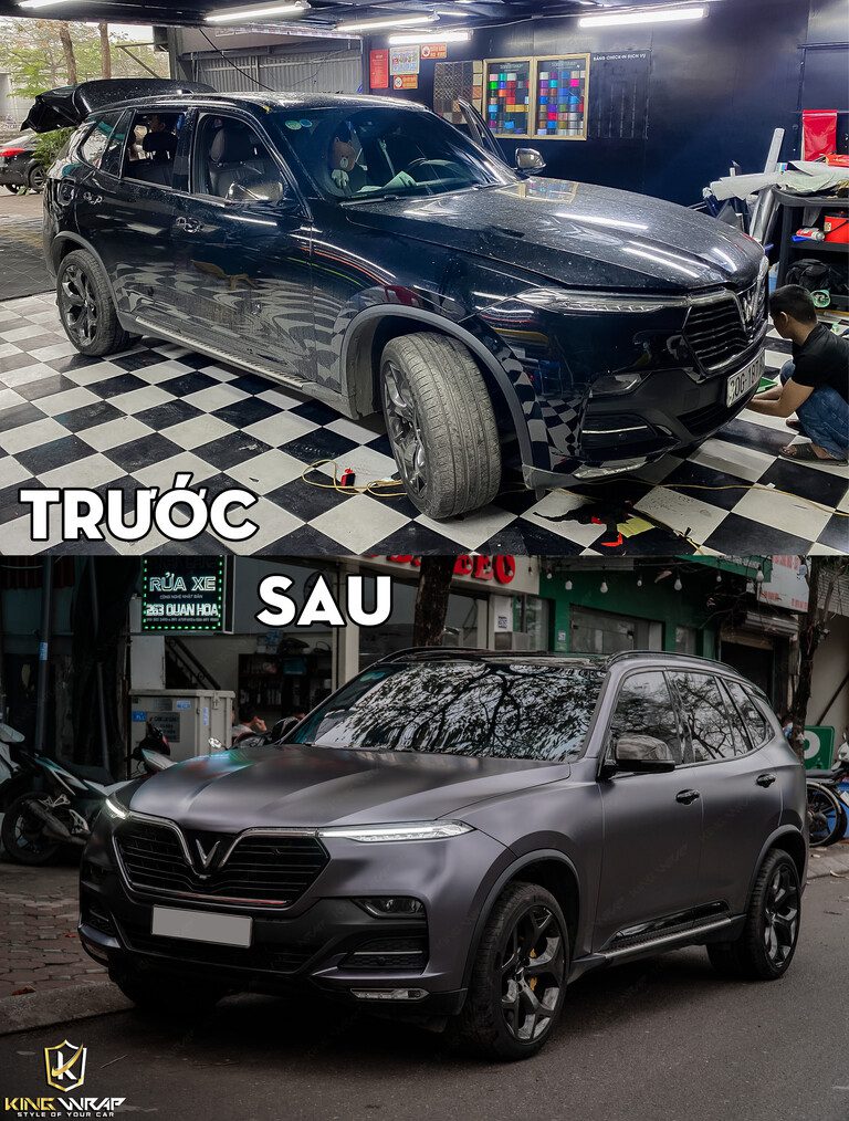 Dán đổi màu xám mờ VinFast Lux SA
