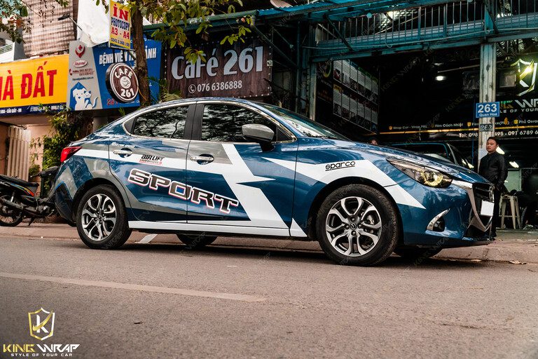 Mẫu tem dán xe ô tô đẹp tại Hà Nội Mazda