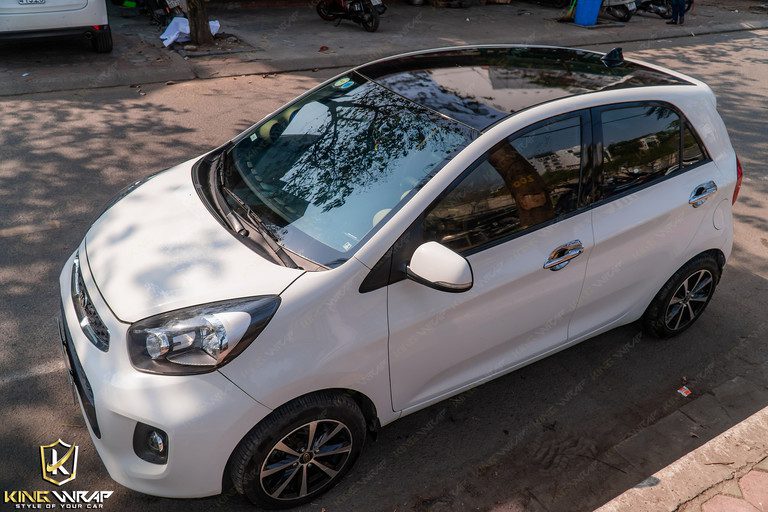 Dán decal nóc xe oto đẹp giá rẻ tại Cầu Giấy KIA Morning