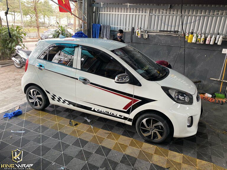 Dán tem xe oto đẹp giá rẻ KIA Morning
