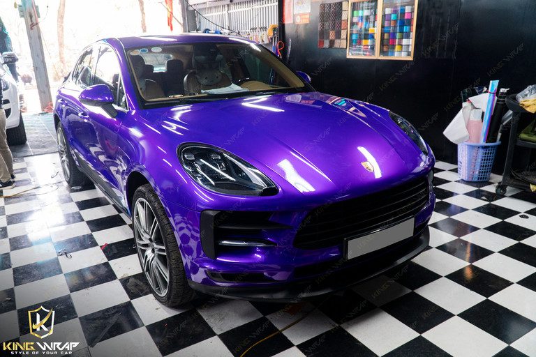 Dán decal đổi màu oto đẹp giá rẻ tại Hà Nội Porscher Macan