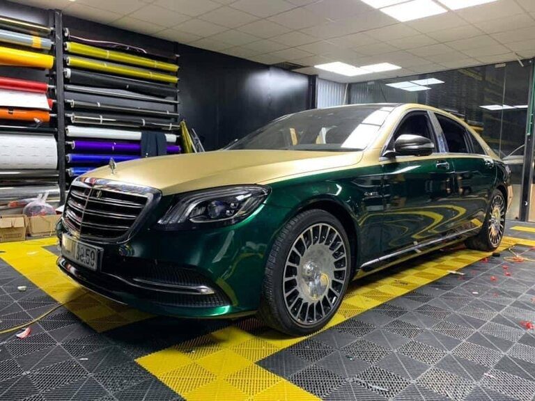 Dán decal đổi màu ô tô đẹp giá rẻ Mercedes S450 style Maybach