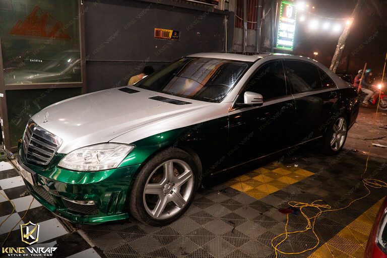 Dán decal đổi màu oto Mercedes S500 Style Maybach
