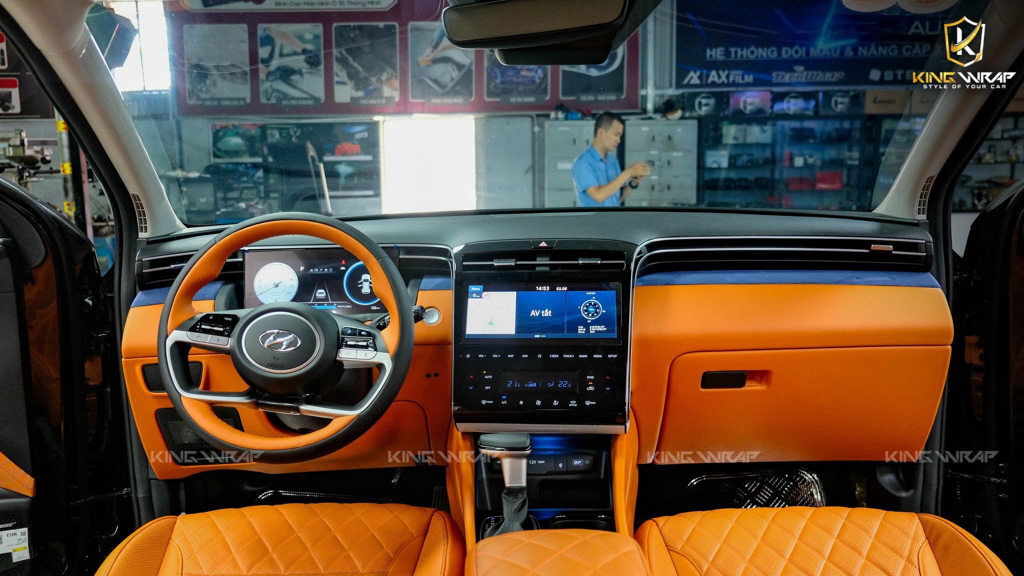 Đổi Màu Nội Thất Cam Hermes Hyundai Tucson