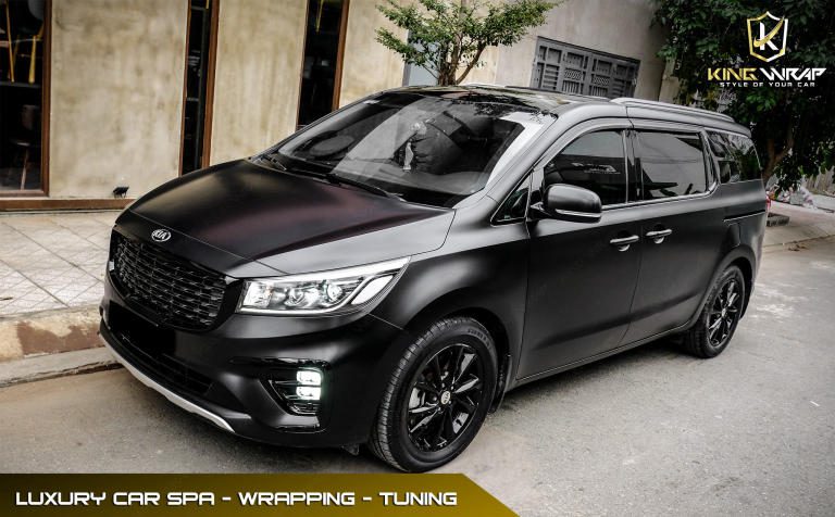 Dán đổi màu đen mờ Kia Sedona