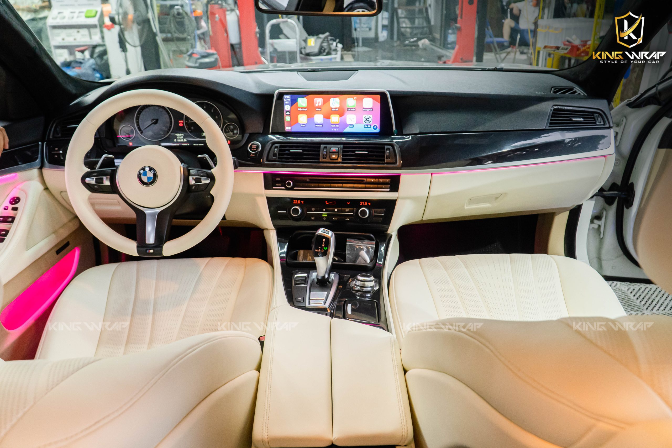 Bọc Ghế Da Màu Kem BMW 430i Thanh Lịch – Cao Cấp