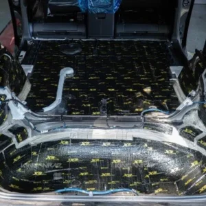 Cách âm chống ồn sàn xe, độ sàn carbon vân đá cho Toyota Alphard
