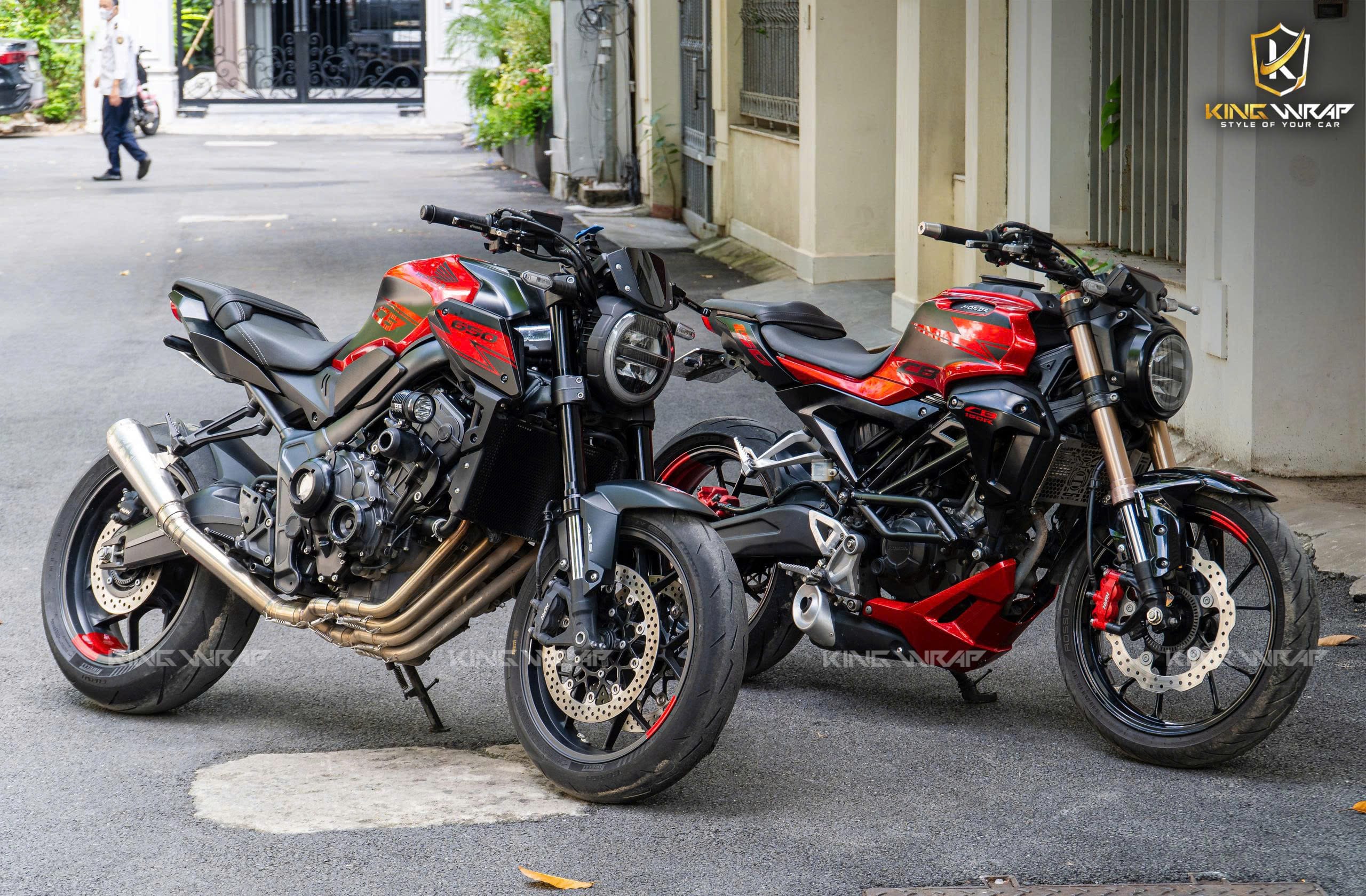 Dán tem xe máy CB650R đẹp, bền, chất tại King Wrap