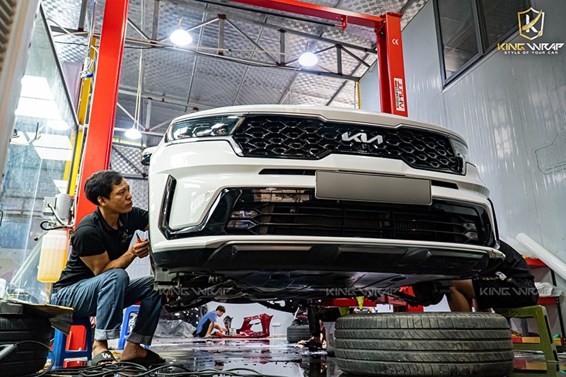 Cách âm chống ồn hốc bánh Kia Sorento