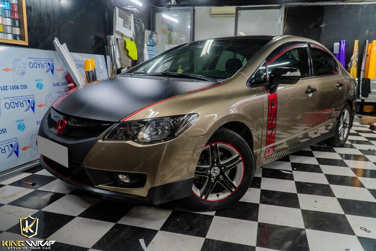 Dán decal tem xe ô tô đẹp giá rẻ Honda Civic