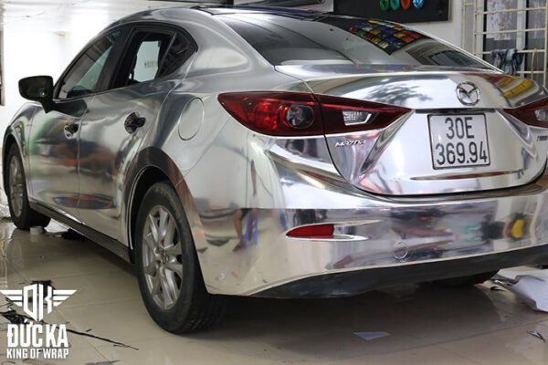 Dán decal đổi màu Mazda3 – Chrome bạc