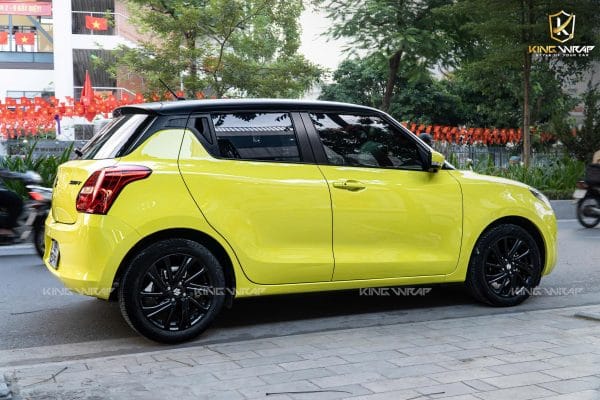 Dán decal đổi màu vàng chanh xe Swift: Nổi bật, cá tính và khác biệt