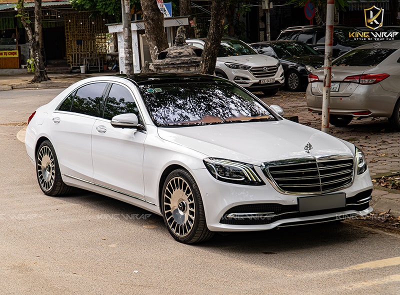 Dán đổi màu trắng Mecedes S450