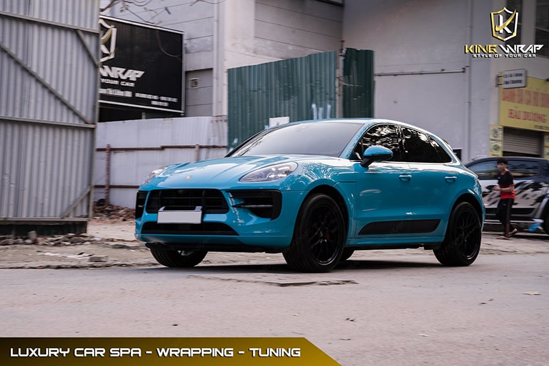 Dán đổi màu xanh Porsche Maccan