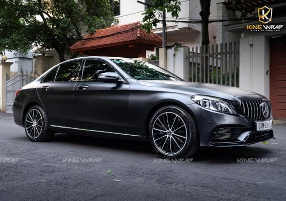 Dán viền Crome đen bóng xe Mercedes C200 sang trọng, đậm chất thể thao