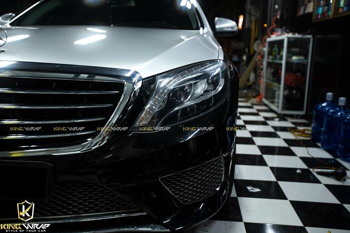 Dán decal đổi màu Merc S400 maybach nửa trên