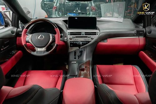Đổi màu nội thất đỏ đô lexus rx350