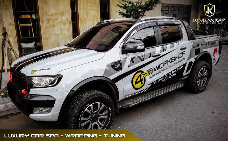 Mẫu tem xe ô tô Ford bán tải đầy phong cách