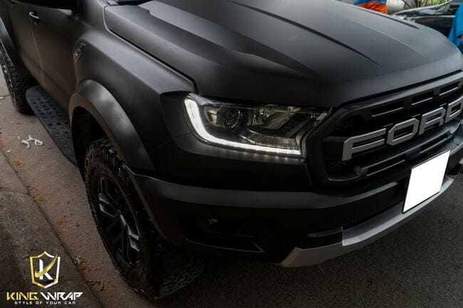 Dán decal đổi màu Ranger Raptor matte black Teckwrap