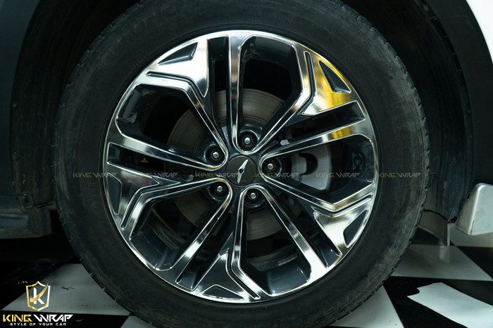Santafe dán điểm họa tiết chrome vàng Teckwrap