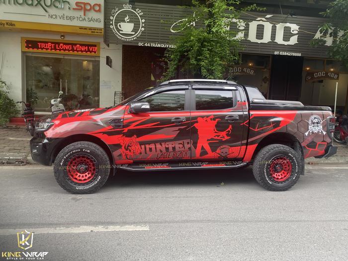 Dán tem trùm xe bán tải Ranger tại Kingwrap