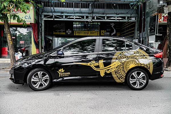 Tem xe ô tô Honda City trống đồng