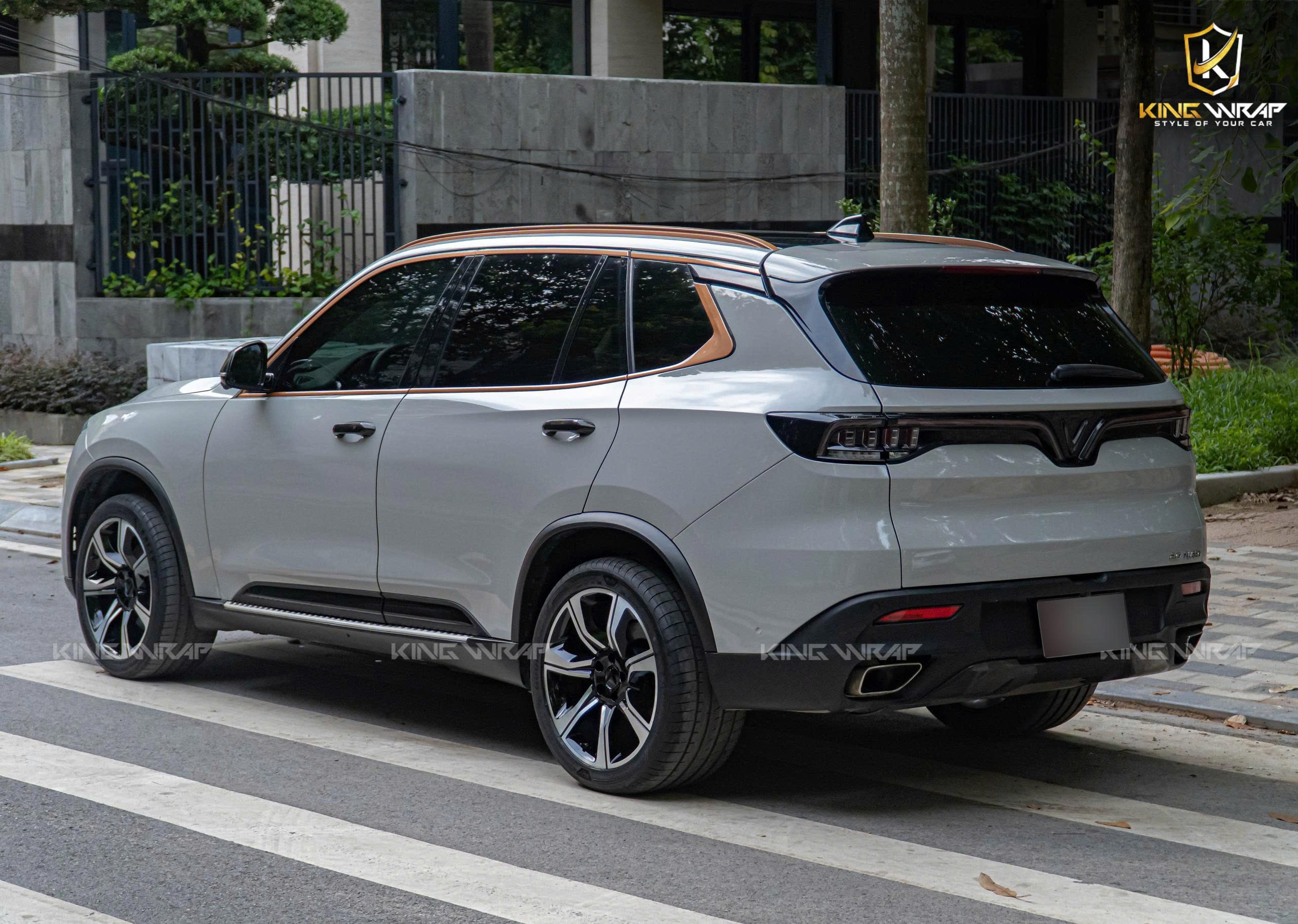 Dán Decal TeckWrap VinFast Lux SA2.0 Đổi Màu Xám Xi Măng Cá Tính